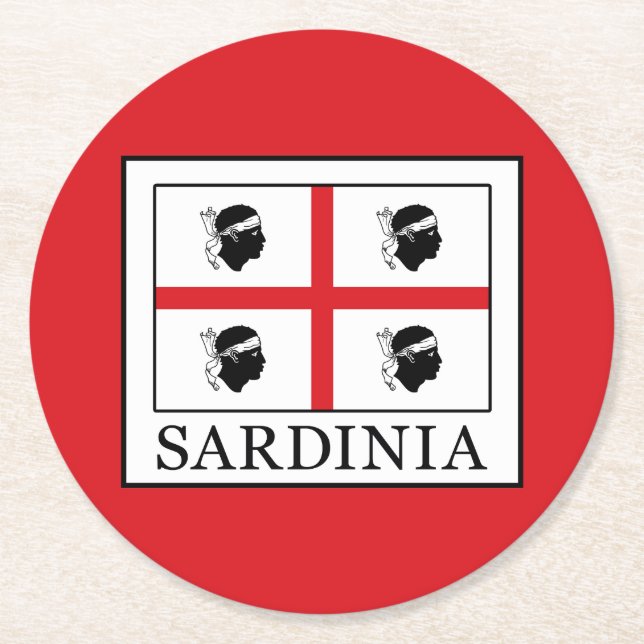 Sardinia Round Paper Coaster (Front)