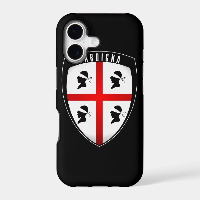 Sardinia, Shield Crest - iPhone (black) (Back)