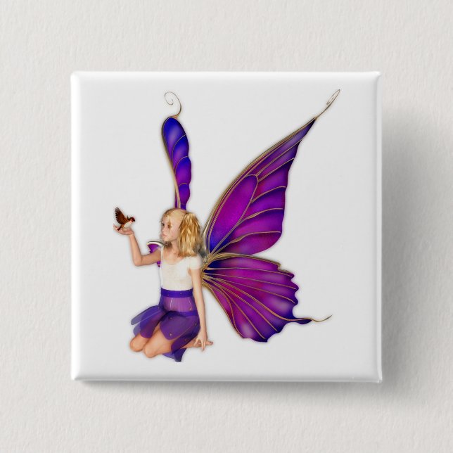Sarella Fairy 15 Cm Square Badge (Front)