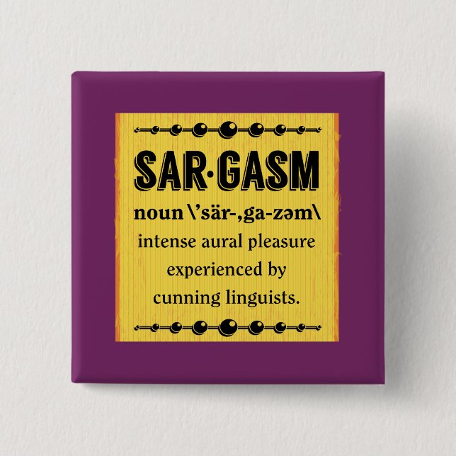 Sargasm 15 Cm Square Badge (Front)
