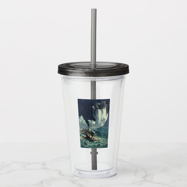 Sargasso Sea Grim Reaper & Sinking of Titanic Acrylic Tumbler (Front)
