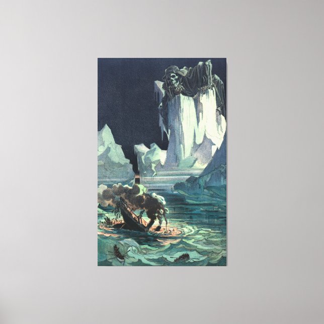 Sargasso Sea Grim Reaper & Sinking of Titanic Canvas Print (Front)