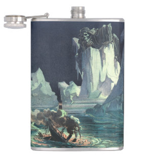 Sargasso Sea Grim Reaper & Sinking of Titanic Hip Flask