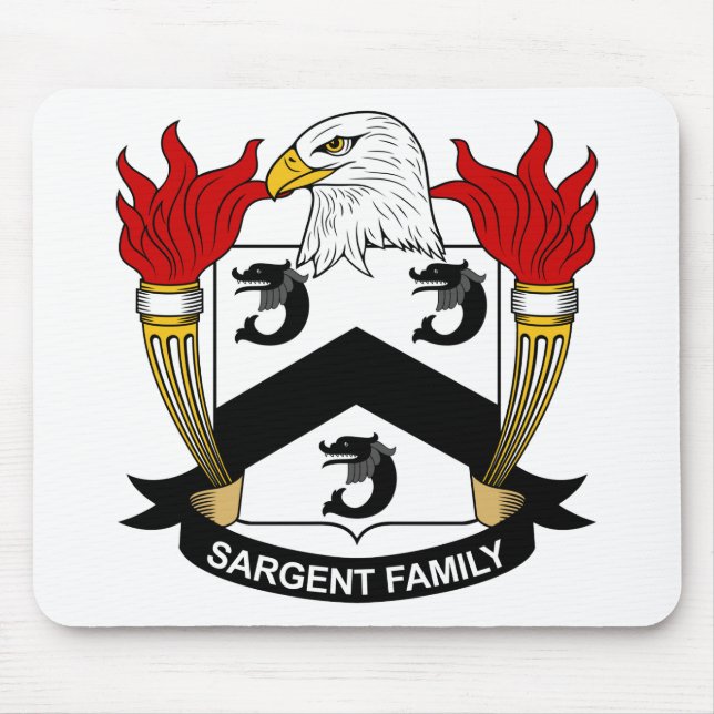 Sargent Family Crest Mouse Mat (Front)