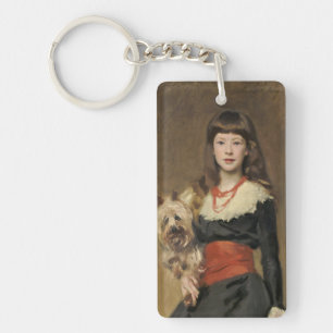 Sargent Girl with Dog Beatrice Townsend Portrait Key Ring