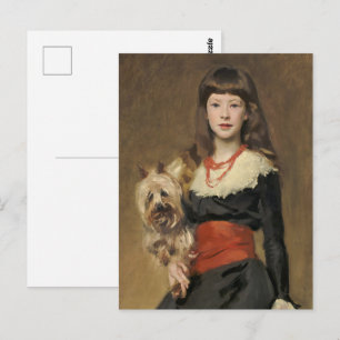 Sargent Girl with Dog Beatrice Townsend Portrait Postcard