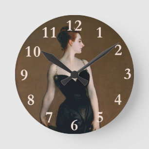 Sargent Madame X Classic Painting Round Clock
