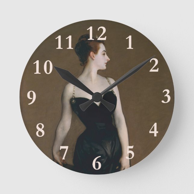 Sargent Madame X Classic Painting Round Clock (Front)