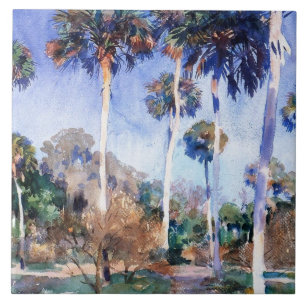 Sargent - Palms, a John Singer Sargent painting Tile