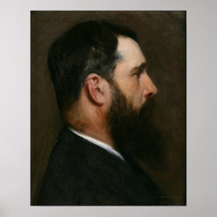 Sargent - Portrait Of Claude Monet Poster