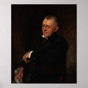 Sargent - Portrait Of James Whitcomb Riley Poster