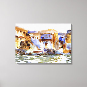 Sargent - Tiberias, watercolor painting Canvas Print