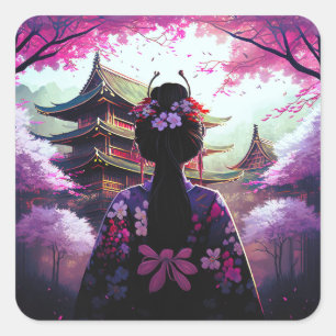 Sari cherry blossoms - sticker