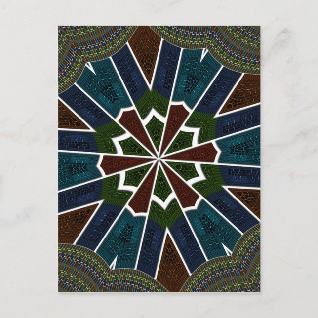 Sari Inspired Design with Intricate Details Postcard (Front)