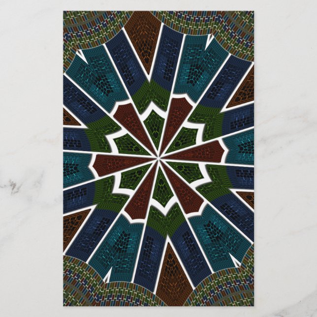 Sari Inspired Design with Intricate Details Stationery (Front)