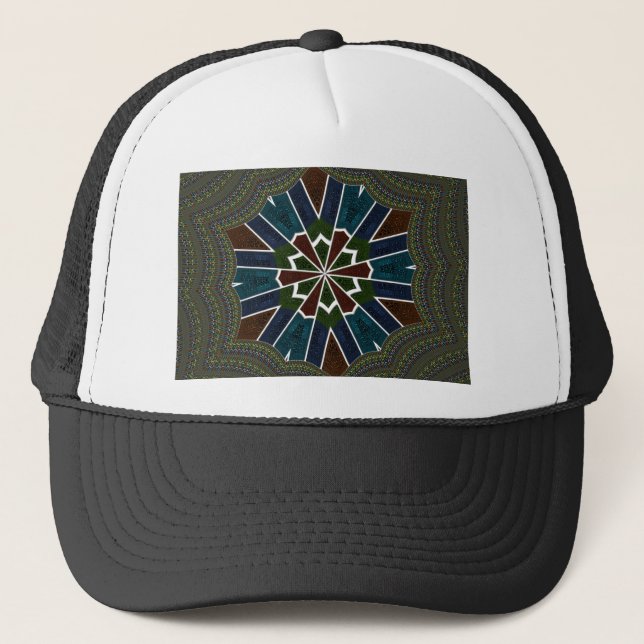 Sari Inspired Design with Intricate Details Trucker Hat (Front)