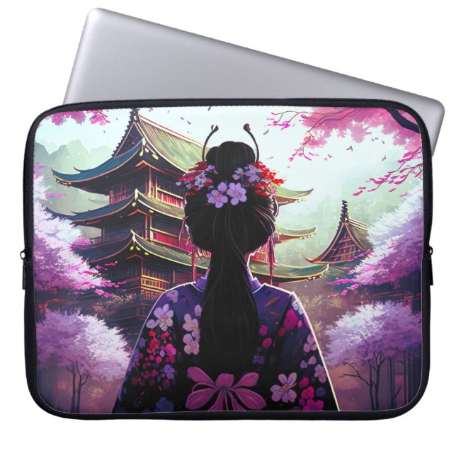 Sari Kirschblüten - Gerätehülle Laptop Sleeve (Front)