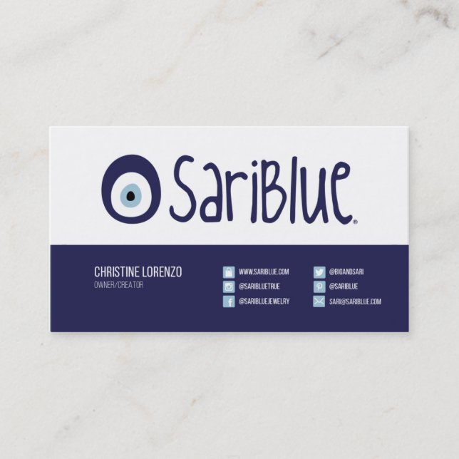 SariBlue | Business Card 2 (Front)