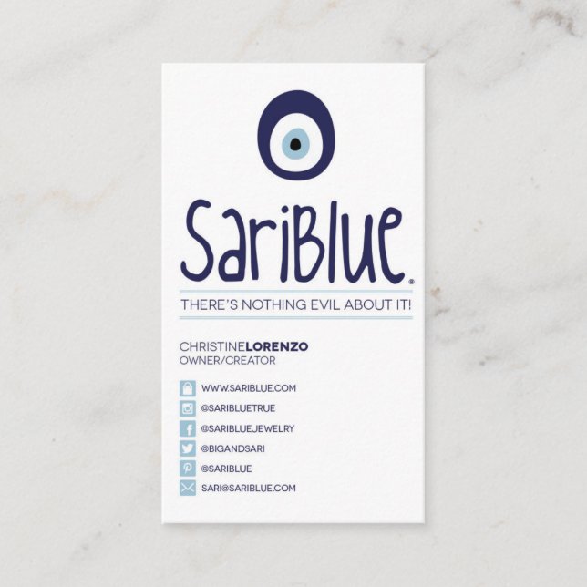 SariBlue | Business Card 3 (Front)