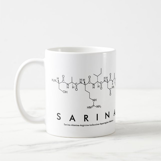 Sarina peptide name mug (Left)