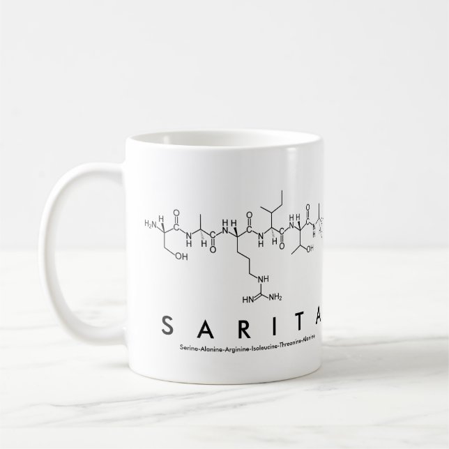 Sarita peptide name mug (Left)