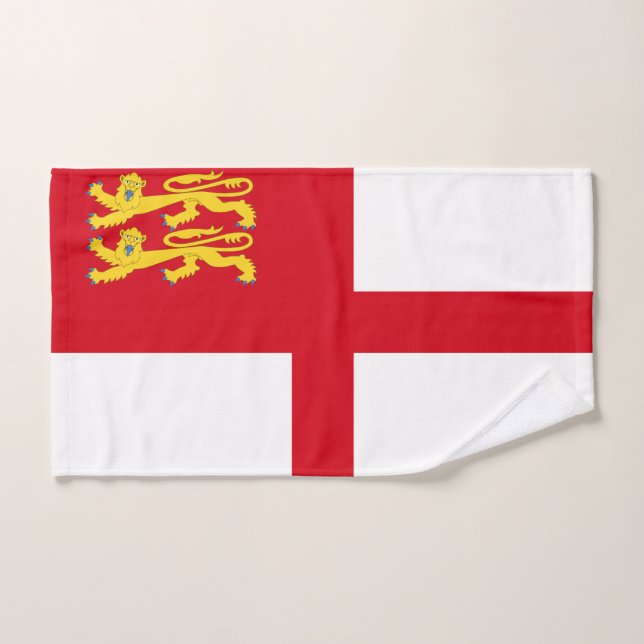 Sark Flag Bath Towel Set (Hand Towel)