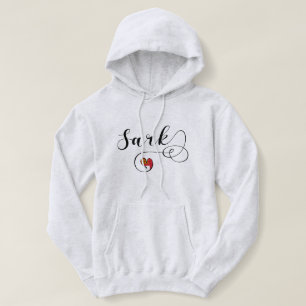 Sark Flag Heart, Channel Islands Hoodie