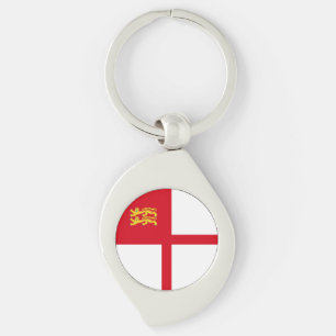 Sark Flag Key Ring