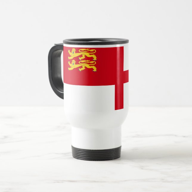 Sark Flag Travel Mug (Front Left)