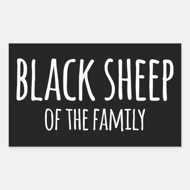Sarkasmus Gothic Black Sheep of the Family Rectangular Sticker (Front)