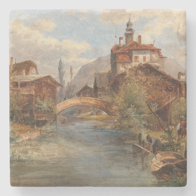 Sarnen – Emil Barbarini Stone Coaster (Front)