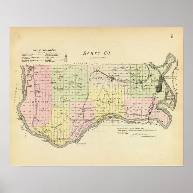 Sarpy County, Nebraska Poster (Front)