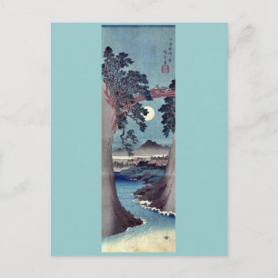 Saruhashi Bridge, by Ando, Hiroshige Postcard