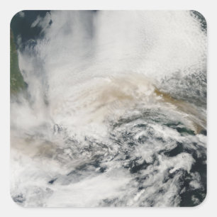 Sarychev Peak blowing across the Sea of Okhotsk Square Sticker