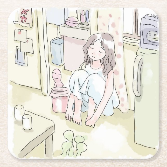 Sasami Square Paper Coaster (Front)