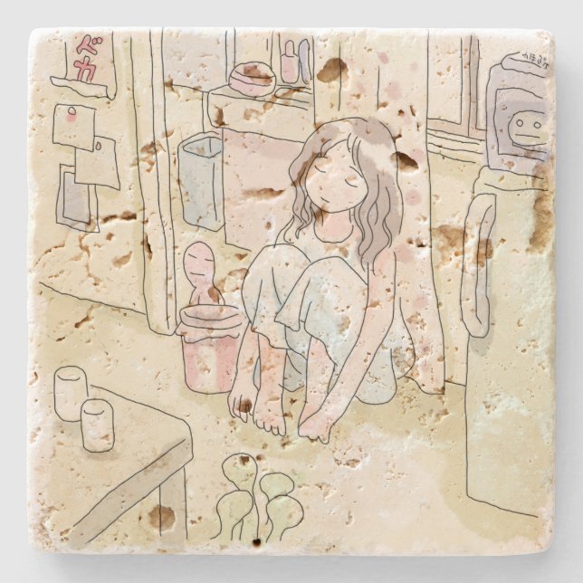 Sasami Stone Coaster (Front)