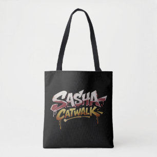 Sasha Catwalk Y2K Graffiti Tote Bag
