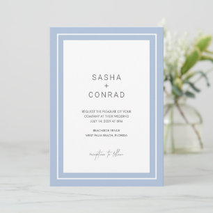 Sasha Cornflower Modern Wedding Invitation