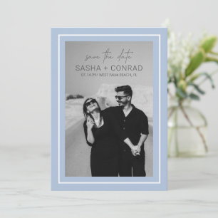 Sasha Cornflower Modern Wedding Save The Date