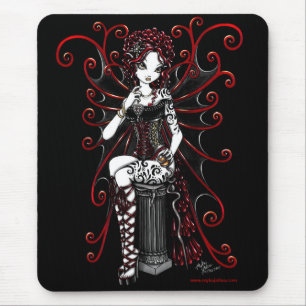 Sasha Red Tattooed Corset Fairy Mouse Mat