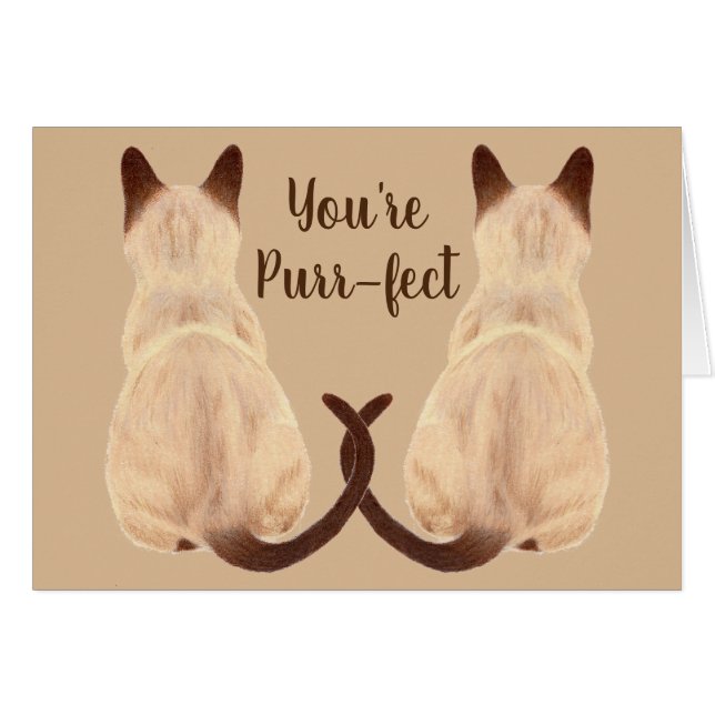 Sasha Siamese Cat Lover Back View You're Purrfect (Front Horizontal)