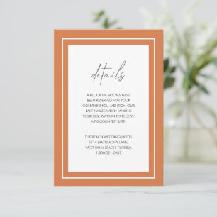 Sasha Sunset Modern Wedding Enclosure Card