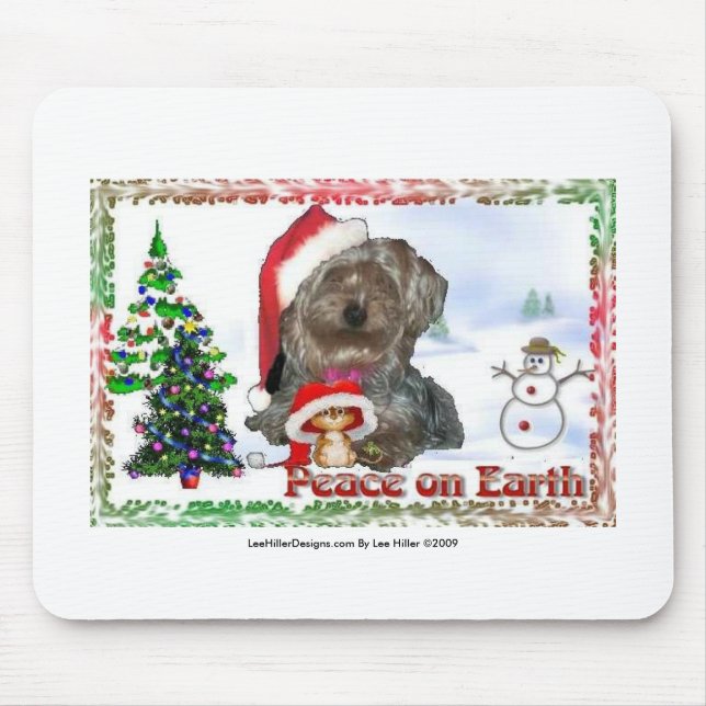 Sasha Sydney Silky Dog Mouse Holiday Gifts Mouse Mat (Front)
