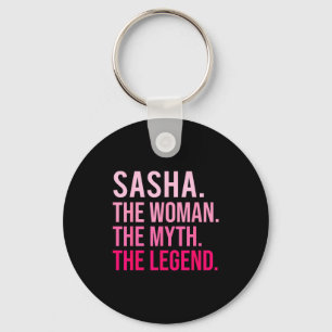 Sasha The Woman The Myth The Legend Funny Valentin Key Ring