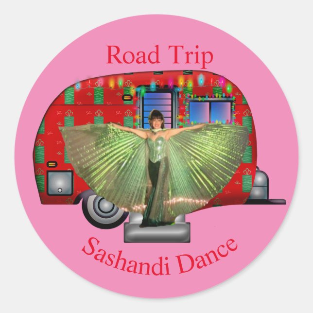 Sashandi Dance Road Trip Thunder_Cove   Classic Round Sticker (Front)