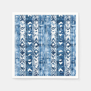 Sashiko Blue and White Coastal entertaining Napkin