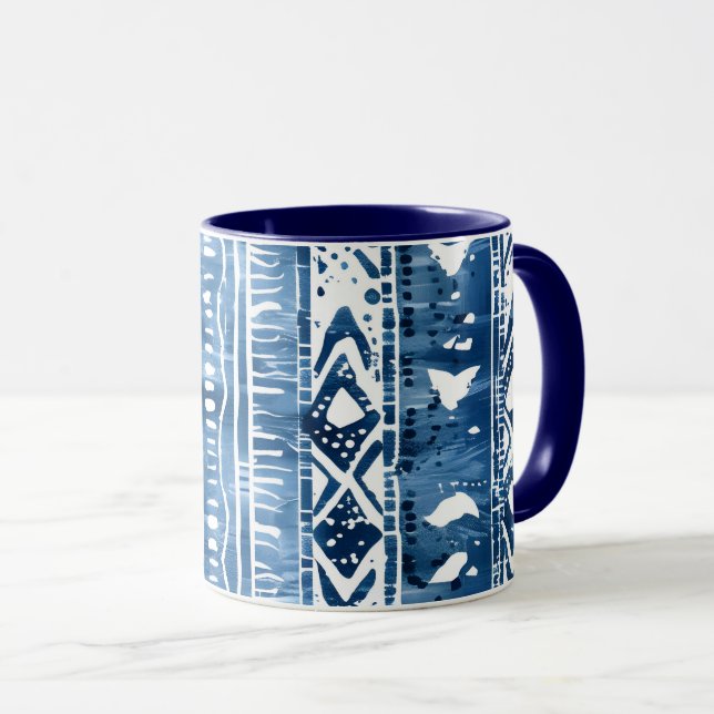 Sashiko pattern  mug (Front Right)