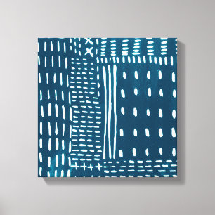 Sashiko Stitches Canvas Print