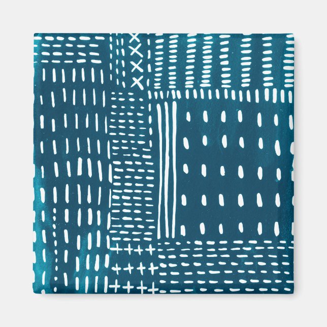 Sashiko Stitches Magnet (Front)