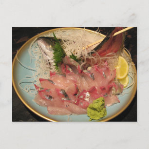 Sashimi 刺身 ... Japanese Food Postcard